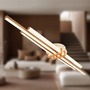 Podélná - BRILO 3951034 Tinka stropní svítidlo 98x16 cm - 30W, 3000lm, LED, teplá bílá, kávová - BRILO - foto 2