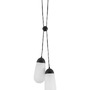 Vícečetná - NV 9092825 Závěsné svítidlo BLAKY matný černý kov a opálové sklo E14 2x5W bez žárovky - NOVA LUCE - foto 2