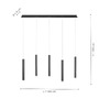 Vícečetná - LD 15205-18 BRUNO svítidlo závěsné černé 5x LED 4,8W 3000K IP20 - LEUCHTEN DIREKT / JUST LIGHT - foto 2