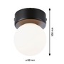 Kruhová - P 71068 Selection Bathroom stropní svítidlo Gove IP44 G9 230V max. 20W černá mat/satén - PAULMANN - foto 2