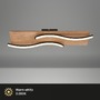 Hranatá - BRI 3815014 Vinka LED stropní svítidlo, tvar vlny, dekor dřeva, teple bílé světlo, černá/dřevo, 55cm - BRILONER - foto 2
