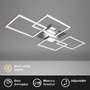 Hranatá - BRI 3091-018 VÝPRODEJ LED rám 95,6 cm 30W 3600lm chrom - BRILONER - foto 2