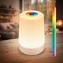 Stolní lampy dekorační - BRILO 7554011 Nubsi stolní lampička - 2,8W, 280lm, nabíjecí, LED, stmívatelné, RGB+W, béžová mat - BRILO - foto 2