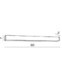 Nad obrazy/zrcadla - AZZ AZ2617 LED Koupelnové nástěnné svítidlo Azzardo Peter 90 4000 matt black AZ2617 18W 1315lm 4000K IP44 90cm matně černé - AZZARDO - foto 2