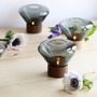 Ostatní - BRO PC01008_002 (pouze 8ks) Svícen MUFFINS Candleholder sklo šedá kouřová transparent + noha dub evropský černě mořený - BROKIS A - foto 2