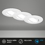 Kruhová - BRI 7597036 3ks sada LED vestavné svítidlo, 9 cm, 4,9W, 480lm, bílé - BRILONER - foto 2