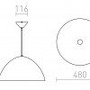 Kónická - RED R12447 MERYLYN 48 závěsná černá/bílá 230V E27 42W - RED - DESIGN RENDL - foto 2