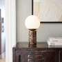 Stolní lampy dekorační - NOR 2213575018 Lilly mramor stolní lampa hnědá - NORDLUX - foto 2