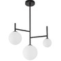 Dekorativní - NV 9043305 Závěsné svítidlo LICATO opálové sklo černý hliník G9 3x5W 230V IP20 bez žárovky - NOVA LUCE - foto 2