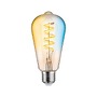 E27 - P 29157 Filament 230V Smart Home Zigbee 3.0 LED žárovka ST64 E27 7,5W měnitelná bílá stmívatelné zlatá - PAULMANN - foto 2