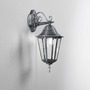 Nástěnná - FAN LANT-FIRENZE/AP1B Venkovní nástěnné svítidlo DOWN FIRENZE černá/stříbrná, 1xE27, IP44, 28,6 x 50,5 cm - FANEUROPE - foto 2
