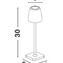 Na baterie - NV 9223412 Venkovní stolní lampa COLT rezavě hnědý litý hliník a akryl LED 2W 3000K IP54 62st. 5V DC vypínač na těle USB kabel stmívatelné - NOVA LUCE - foto 2