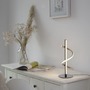Stolní lampy dekorační - LD 19109-68 EMANDA LED stolní lampa černá mosaz stmívatelné šňůrový stmívač zakřivené 3000K - JUST LIGHT - foto 2