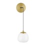 Dekorativní - NV 9009262 Nástěnné svítidlo THE EGG zlatá a matný černý kov lesklé opálové sklo G9 1x5W 230V IP20 bez žárovky - NOVA LUCE - foto 2