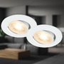 Kruhová - BRILO 7662026 Besi vestavný bodové svítidlo 68mm 2ks sada - 230V, 4,8W, 420lm, LED, teplá bílá, bílé - BRILO - foto 2