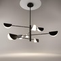 Dekorativní - M MOD126PL-08B Lustr Mollis 8xG9 224W černý kov akrylát designový - MAYTONI - foto 2