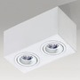 Downlight - AZZ AZ2826 Stropní bodové přisazené svítidlo Azzardo Brant 2 square white AZ2826 GU10 2x50W IP20 18cm hranaté bílé - AZZARDO - foto 2