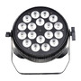 Jevištní efekty - Napájení / výstup LED Slim Flat PAR Může 18x 10W RGBWA + UV 6 v 1 - foto 2
