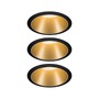 Kruhová - P 5146 Smart Home Zigbee set Smart Home Zigbee 3.0 vestavné svítidlo Cole + Zigbee Coin IP44 kruhové 88mm 3x6W 230V stmívatelné 2700K černá/zlatá mat - PAULMANN - foto 2