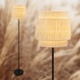 Stojací lampy - BRI 1851014 Papper stojanová lampa, stínidlo z přírodních vláken, nožní vypínač, přírodní - BRILONER - foto 2