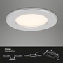 Kruhová - BRI 7053-014 LED vestavné svítidlo, pr. 11,5 cm, 6 W, matný chrom - BRILONER - foto 2