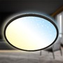 Kruhová - BRILO 7655015 Slim svítidlo LED panel pr.37,5 cm - 22W, 3000lm, dálkový ovladač, stmívatelné, černá - BRILO - foto 2