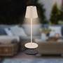 Stolní lampy dekorační - BRILO 7517011 Cilano RGBW stolní lampa na baterie IP44, stmívatelná, vč. nabíjecí základny, béžová - BRILO - foto 2