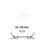 Koupelnová - P 92393 LED vestavné svítidlo Veluna VariFit IP44 hranaté 75x75mm 4,5W 3.000K satén - PAULMANN - foto 2