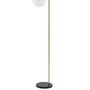 Stojací lampy - NV 9136702 Stojací lampa ALVAREZ saténový zlatý kov a černý mramor bílé opálové sklo E27 1x12W 230V bez žárovky IP20 - NOVA LUCE - foto 2