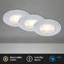 Kruhová - BRI 7606034 3ks sada LED vestavné svítidlo, 6,5 cm, 3,6W, 350lm matný chrom - BRILONER - foto 2