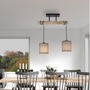Podélná - LD 15782-29 GREEN TRIB LED stropní svítidlo přírodní dřevo 2 ramenné látkové stínidlo venkovský design do interiéru - LEUCHTEN DIREKT / JUST LIGHT - foto 2