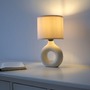 Stolní lampy dekorační - LD 14193-39 CARARA stolní lampa béžová vypínač látkové stínidlo na noční stolek - JUST LIGHT - foto 2