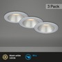 Kruhová - BRI 7041-034 LED vestavná svítidla sada, pr.9,5 cm, 3x LED, 4,9 W, 480 lm, matný chrom - BRILONER - foto 2