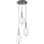 Vícečetná - NV 9624078 Závěsné svítidlo LATO černý kov a opálové sklo E14 3x5W 230V IP20 bez žárovky - NOVA LUCE - foto 2