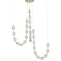 Vícečetná - NV 9695201 Závěsné svítidlo BRILLANTE zlatý hliník a akryl LED 133W 230V 3200K IP20 vč. dálkového ovládání stmívatelné - NOVA LUCE - foto 2