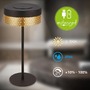 Stolní lampy dekorační - BRILO 7576015 Booha stolní lampa - 2,5W, 300lm, bezdrátová, IP44, LED, stmívatelná, teplá bílá, černá/zlatá - BRILO - foto 2