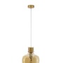Koule - NV 9236650 Závěsné svítidlo CINZIA šampaň sklo bílý kabel mosazný zlatý kov E27 1x12W 230V IP20 bez žárovky - NOVA LUCE - foto 2