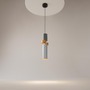 Válec - M MOD303PL-01CFL2 Závěsné svítidlo Palette 40W šedá/mosaz kov designové - MAYTONI - foto 2