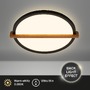 Kruhová - BRI 3844015 Remsa LED stropní svítidlo, dekor dřeva, přímé a nepřímé osvětlení, oválné 31,5x29 cm, černá/dřevo - BRILONER - foto 2