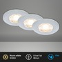 Kruhová - BRI 7606034 3ks sada LED vestavné svítidlo, 6,5 cm, 3,6W, 350lm matný chrom - BRILONER - foto 2