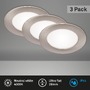 Kruhová - BRI 7115-432 3ks sada LED vestavné svítidlo, pr. 12 cm, 7 W, matný nikl - BRILONER - foto 2