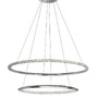 Kruhová - NV 9312838 Závěsné svítidlo NETUNO chromovaný hliník a křišťál nastavitelné LED 50W 230V 3000K IP20 stmívatelné - NOVA LUCE - foto 2