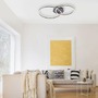 Dekorativní - LD 14537-18 IVANKA LED stropní svítidlo v černé barvě v moderním designu se dvěma kruhy a funkcí stmívání SimplyDim 3000K - LEUCHTEN DIREKT / JUST LIGHT - foto 2