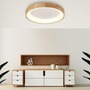 Kruhová - AZZ AZ2698 LED Stropní přisazené svítidlo Azzardo Silvam 65 Top AZ2698 50W 3250lm 3000K IP20 65cm přírodní dřevo/bílá - AZZARDO - foto 2