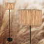Stojací lampy - BRI 1855014 Slama stojanová lampa, stínidlo z mořské trávy, nožní vypínač, přírodní - BRILONER - foto 2