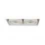 Hranatá - AZZ AZ2934 Stropní zápustné bodové svítidlo Azzardo Nova 2 GIPs white/white AZ2934 GU10+ADAP111/ES111 2x40/2x50W IP20 30cm bílé - AZZARDO - foto 2