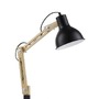 Stolní lampy pracovní - NV 9620130 Stolní lampa GROU matný černý kov a dřevo E27 1x12W 230V IP20 vypínač na těle bez žárovky - NOVA LUCE - foto 2