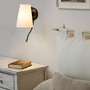 Dekorativní - FARO 20032-88 LUPE černá/béžová nástěnná lampa se čtecí lampičkou - FARO - foto 2