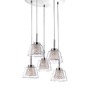 Vícečetná - NV 1300301305 Závěsné svítidlo BOCCALE chromovaný hliník čiré sklo G9 5x5W 230V IP20 vč. žárovky - NOVA LUCE - foto 2