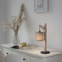 Stolní lampy dekorační - LD 15784-29 GREEN TRIB LED stolní lampa přírodní dřevo 1 ramenné látkové stínidlo venkovský design do interiéru - LEUCHTEN DIREKT / JUST LIGHT - foto 2
